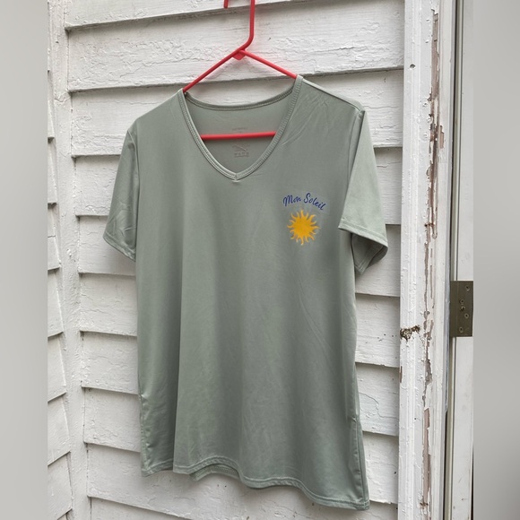 Real Essentials Tops - 🏷️ Mon Soleil ☀️ Olive Green Short Sleeve Tee